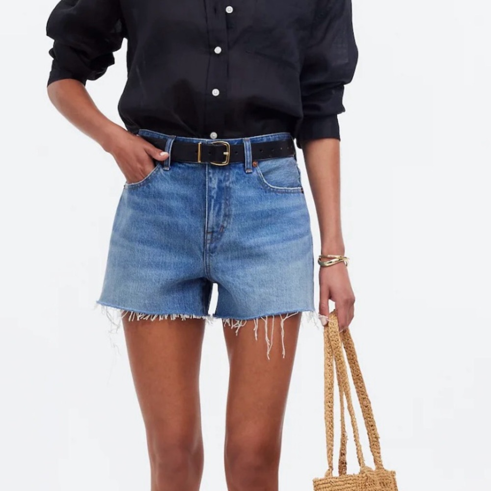 Madewell Relaxed Denim Shorts in Kelton Wash: Raw-Hem Edition Women’s SZ 28